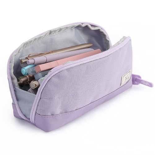Mr. Pen- Wide-Opening Pencil Case, Triangle Design - color: Purple