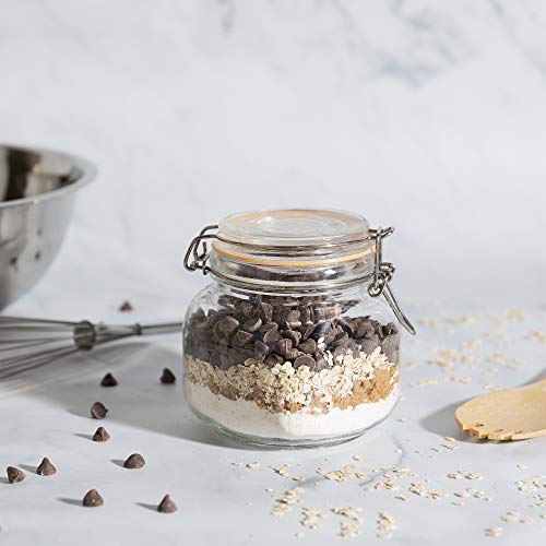 Glass Jars with Airtight Lids 24 oz [Set of 2] - size: 24 oz