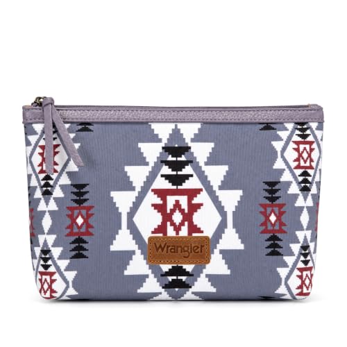 Wrangler Travel Makeup Bag Large Waterproof Cosmetic Bag for Women - color: Purple