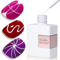 Double Rhythm 15 Ml Metallic Gel Liner Nail Art Bronze Mirror Chrome Painted Drawing Stripper 3D Effect Polish (White Liner Art -L1006) - color: White