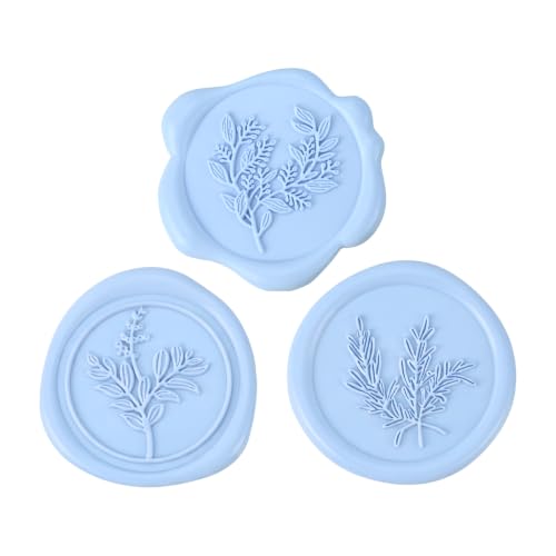 60 Pcs Wax Seal Stickers Set (3 Designs in 1 Pack) - Adhesive Backed Elegant Floral Designs for Wedding Invitation Envelope Seal Stickers Gift Wrapping (Light Blue) - color: Light Blue