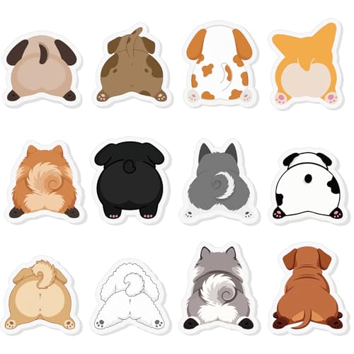 Yinder 24 Pads Dog Sticky Notes Cute Kawaii Dog Butt Memo Self Adhesive - color: Multicolor, size: Dog Butt