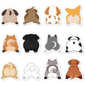 Yinder 24 Pads Dog Sticky Notes Cute Kawaii Dog Butt Memo Self Adhesive - color: Multicolor, size: Dog Butt