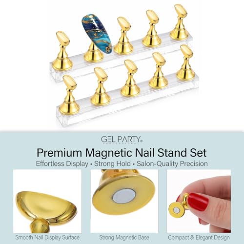 GELPARTY Professional Nail Art Tools Kit – 24PCS Nail Brush Set with Liner Brushes, Dotting Pens, Acrylic Gel Brushes, Nail Tape, Tweezers & Brush Holders for DIY Nail Design & Salon Use