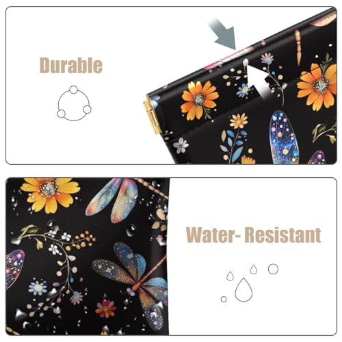 Dragonfly Squeeze Coin Purse Pouch Small Makeup Bag for Purse - color: Dragonfly, size: Small (4.4"x3.85")