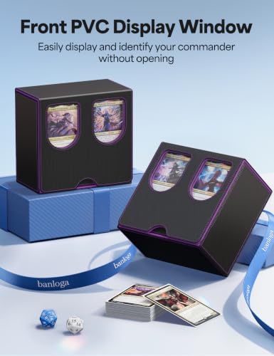 MTG Commander Deck Box (B-Black&Purple) - color: B-Black&Purple