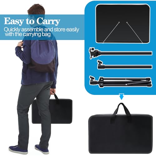 Mdvora 3 Pack Adjustable Sheet Music Stand, with Carry Bag Clip Holder - color: 3 pack black, size: Standard Version