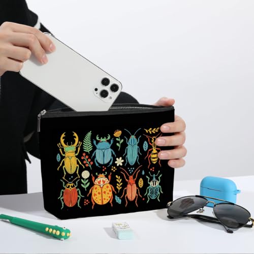 ZHAMEN Insect Makeup Bag for women Travel Organizer Pouch Cosmetic Bags 03 - color: Multicolor 1612