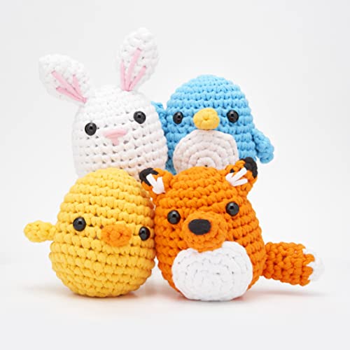 The Woobles Crochet Kit Bundle for Beginners (Penguin, Chick, Fox, Bunny) - color: Easy Peasy Beginner Bundle, size: Original