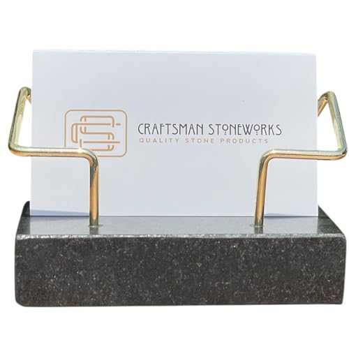 Black Granite Card Holder – Wire Stand, Holds 70 - color: Black Granite