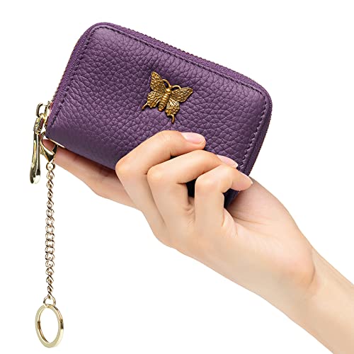 imeetu RFID Credit Card Holder for Women, Business Card Wallet (Purple) - color: Purple