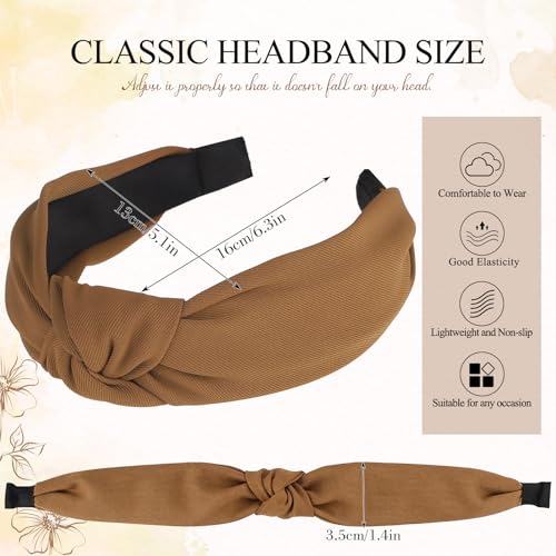 obeoby 8 Pcs Leopard Knotted Headbands for Women, Y2k Hair Accessories - color: Leopard series