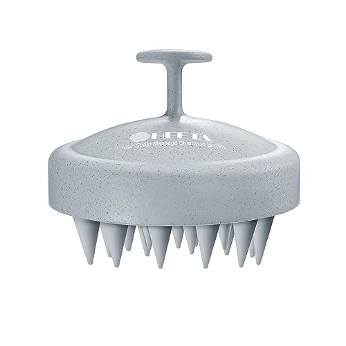 HEETA Scalp Massager Hair Growth Scrubber for Dandruff Removal Hair Care - color: New Grey