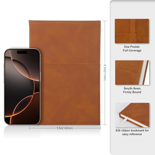 Comix Lined Journal Notebook for Work, 240 Pages, 5.5" x 8.3", Light Brown - color: Light Brown, size: 1 Pack