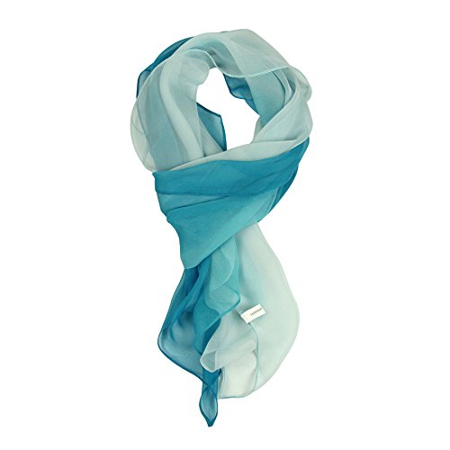 PANTONIGHT Long Chiffon Sheer Scarf Gradient Shaded Colors Lightweight Scarf For Womens - color: Color 092