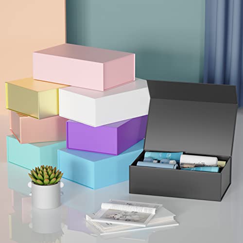 RYDDOY Black Gift Box, 12x6x4'' Gift Boxes with Lids for Presents - color: Black, size: 12 x 6 x 4 Inch