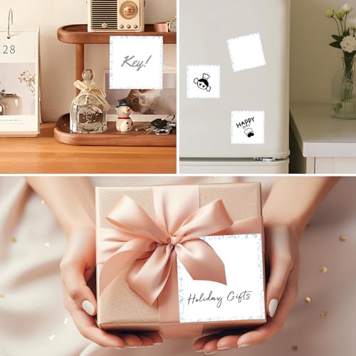 Sticky Notes 3x3 Inches, 2 Pads, Easy Post Cute Self-Stick Notes, Colorful Self Stick Notes Pads for Home Office Notebooks Accessories, Strong Adhesive Note Pad Blue Bows - color: Blue Bows