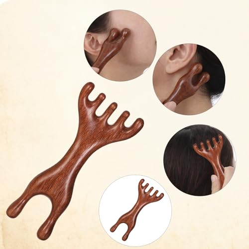 JJUNW Wooden Scalp Massager Comb - 3 Pcs Wide Sandalwood Head Massager