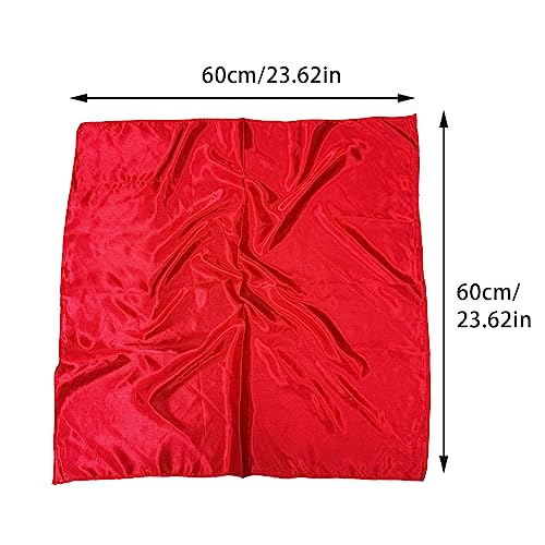 1 Piece of Square Satin Scarf Wrap Ribbon Neck Scarfs Halloween Retro Costume (23.62" x 23.62") - color: Red