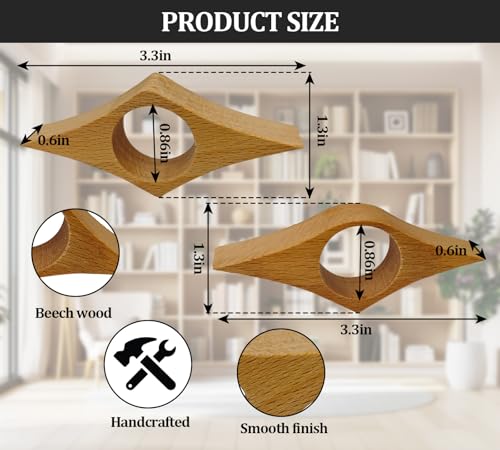Thumb Book Page Holder, 2pcs Handmade Natural Beech Thumb Bookmark, Book Opener Holder, Wood Page Clips, Smooth Finish Wood Reading Accessory, Perfect for Readers, Book Lovers, Bookworm (Beechwood) - color: Beech Wood