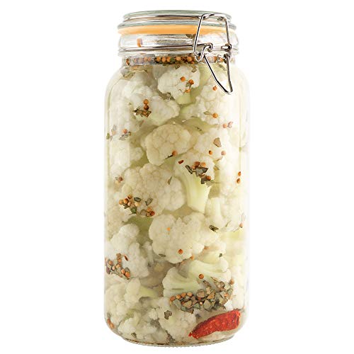 Glass Jar with Airtight Lid 67 oz - size: 67 oz