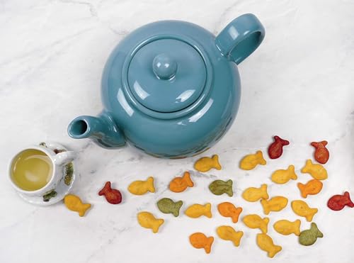RSVP International Stoneware Teapot Collection, Microwave and Dishwasher Safe, 16 oz, Turquoise - color: Turquoise, size: 16 oz