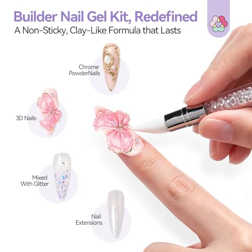SAVILAND Non-Sticky Solid Builder Nail Gel, Satin Milk White 3D Gel, 2.02oz - size: 2.02 Fl Oz (Pack of 1)