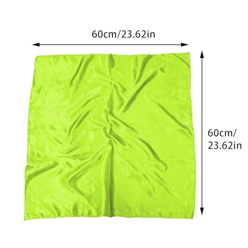 1 Piece of Square Satin Scarf Wrap Ribbon Neck Scarfs Halloween Retro Costume (23.62" x 23.62") - color: Green