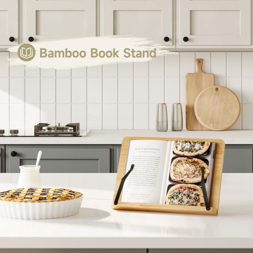 Cook Book Stand,Adjustable Height Book Holder for Reading Hands Free - size: S-11*7.9 inches