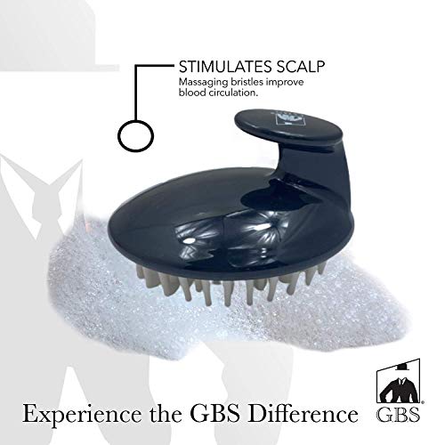 G.B.S Hair Scalp Massager Shampoo Brush, Soft and Flexible Silicone Bristles, Hair Care Tool for Women Men Daily Grooming, Pack of 3, Black