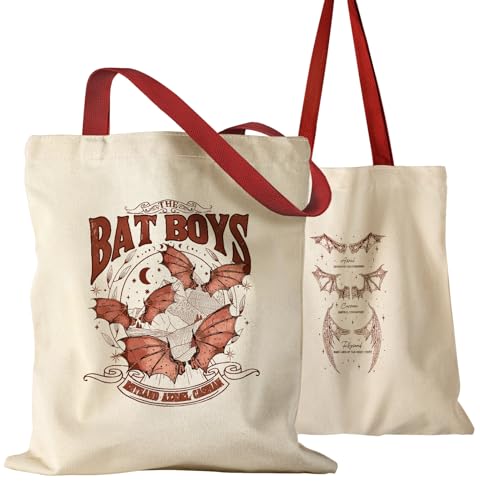 Miss Adola Cute Aesthetic Canvas Tote Bag for Women - color: Bat Boys