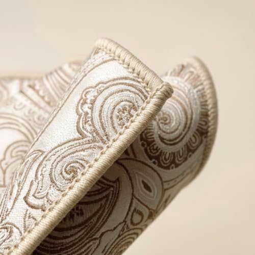 S&W SHLAX&WING Mens Pocket Square Paisley Multicolor Large for Business Wedding - color: Ah6