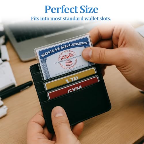 Social Security Card Protector Sleeves,10 Pack Social Security Card Holder/New Medicare Card Protector Sleeve/Credit Card Holder,SSN Card Protector - style: 10 PCS