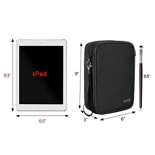 Teamoy Makeup Brush Travel Case, Medium, Black - color: Black, size: Medium (Pack of 1)