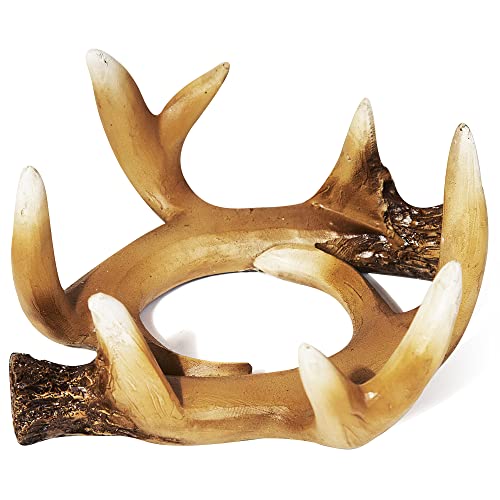 Deer Antlers Coaster Set of 6 – Handcrafted Deer Antler Decor and Man Cave Gifts for Men - 6 Full Size Deer Antlers Coasters for Man Cave Décor - style: Deer Coasters