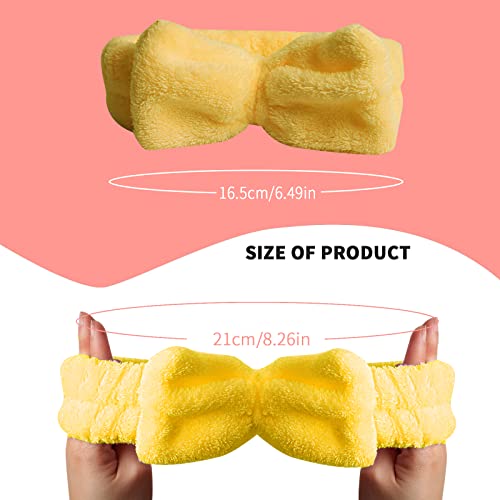 WSYUB Spa Headband, Makeup Headband for Washing Face, Skincare Headbands - color: Yellow,Pink and Purple