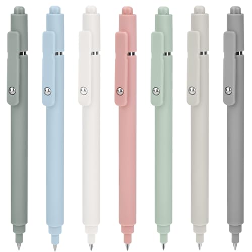 Stocking Stuffers for Women Teen Girls: 7 Pcs Gel Pens 0.5mm Black Ink Pens - color: Multicolor