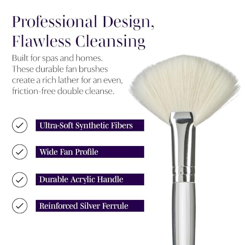 Saian Facial Cleansing Brush, Fan Style Skincare Brushes - Set of 2