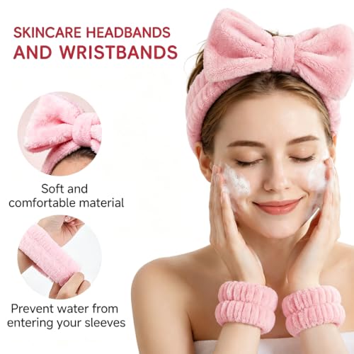 Skincare Tools Set with Face Cleansing Brush, Ice Face Roller & Gua Sha Set