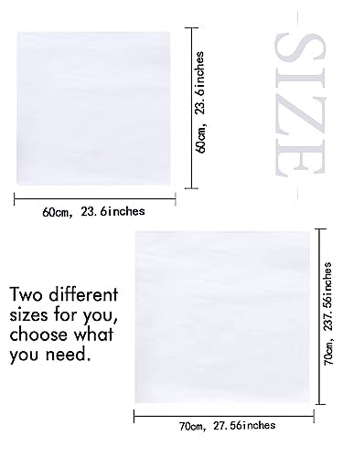 SATINIOR Square Neck Scarf Women - color: White, size: 23.6 x 23.6 inches