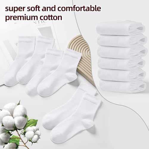 Corlap Women's Thin Above Ankle Socks-6Pairs Cotton Bootie Dress Crew Socks - color: 6 Pairs 6white, size: 9-11