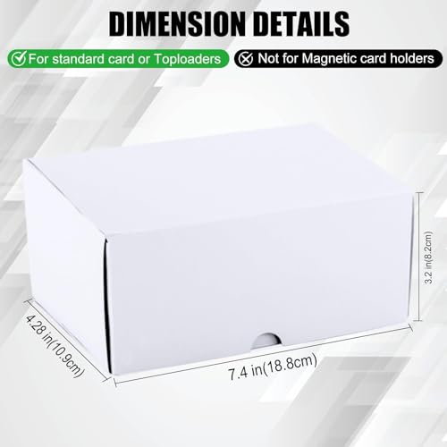Toploader Trading Card Storage Box, 100 Count Bulk Card Storage Box(3 Pack) - color: White, size: 3 Pack-Toploader Card