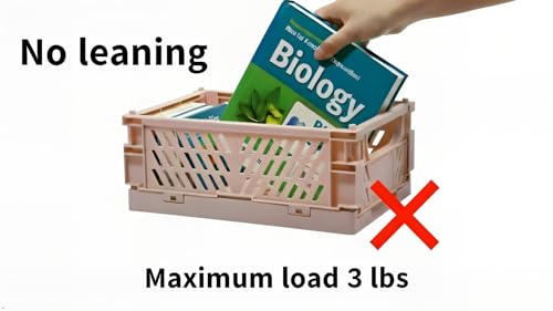 4 Pack Pastel Crates for Storage, Plastic Folding Basket, Colorful Small Storage Containers for Bedroom Office Classroom Bathroom Desktop Drawer Organizer Decor (9.8x6.5x3.8inch) - size: Medium