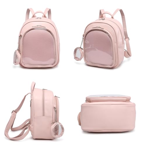 Aesthetic Kawaii Ita Backpack Pin Display Cute Purse For Anime Pins - color: Pink