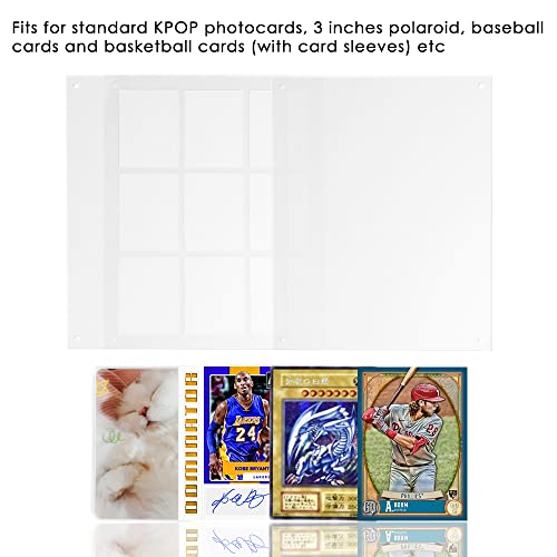 Standing Card Holder, 66 x 91 mm, Ultra Clear Acrylic Display - size: 9Cards