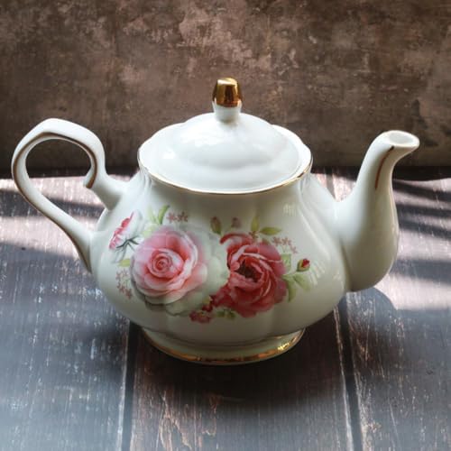 Teapot Handmade Ceramic Flowers (Rose) - color: Rose