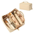 Omeily Travel Makeup & Toiletry Bag for Women Cosmetic Bag Makeup Organizer - color: C-Beige