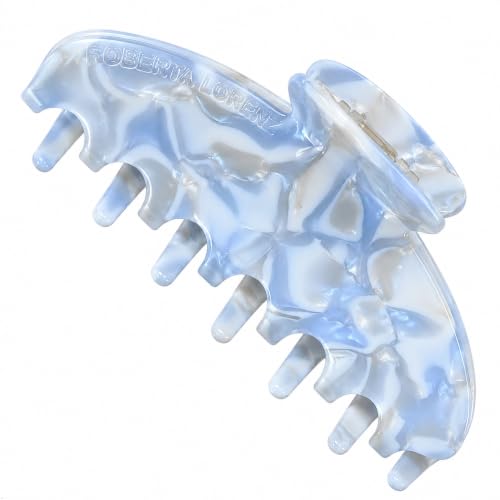 Luxury Hair Claw Clip Premium Acetate Strong Hold 4 Inch (Opal Blue) - color: Opal Blue