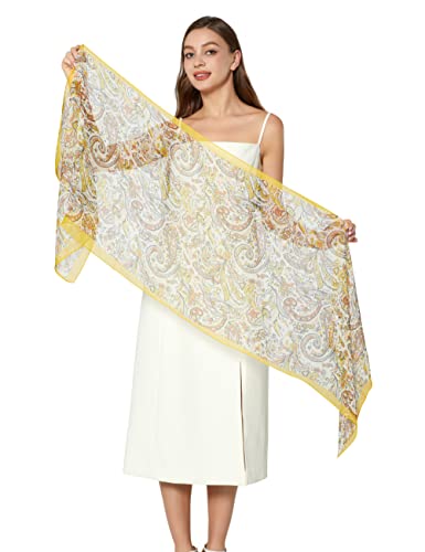 PANTONIGHT Long Chiffon Sheer Scarf Gradient Shaded Colors Lightweight Scarf For Womens - color: No.726
