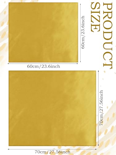 SATINIOR Square Neck Scarf Women - color: Champagne, size: 23.6 x 23.6 inches